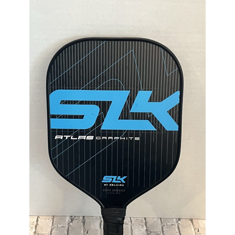 SLK Atlas Graphite Widebody Pickleball Paddle USAPA Approved 8.2oz Black Blue - Picture 2 of 6